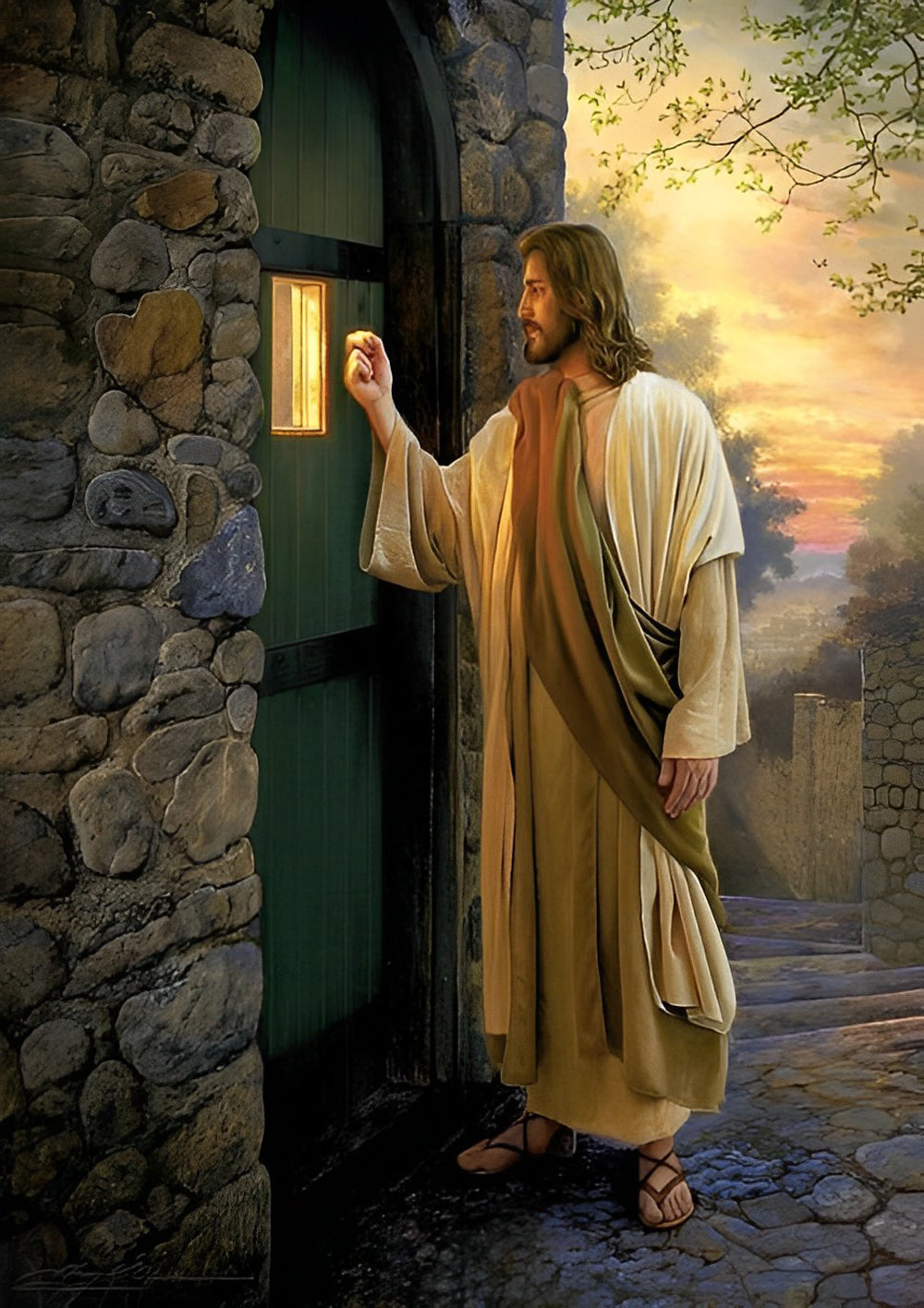 Jezus aan de Drempel Diamond Painting
