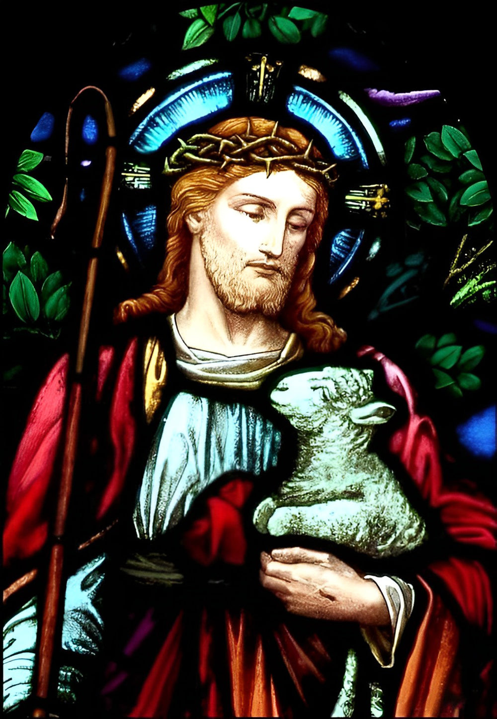 Jezus, de Goede Herder met het Lam Diamond Painting