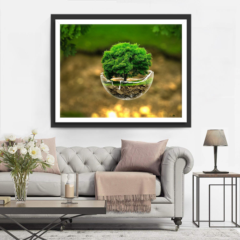 Jonge Boom en Aarde Diamond Painting