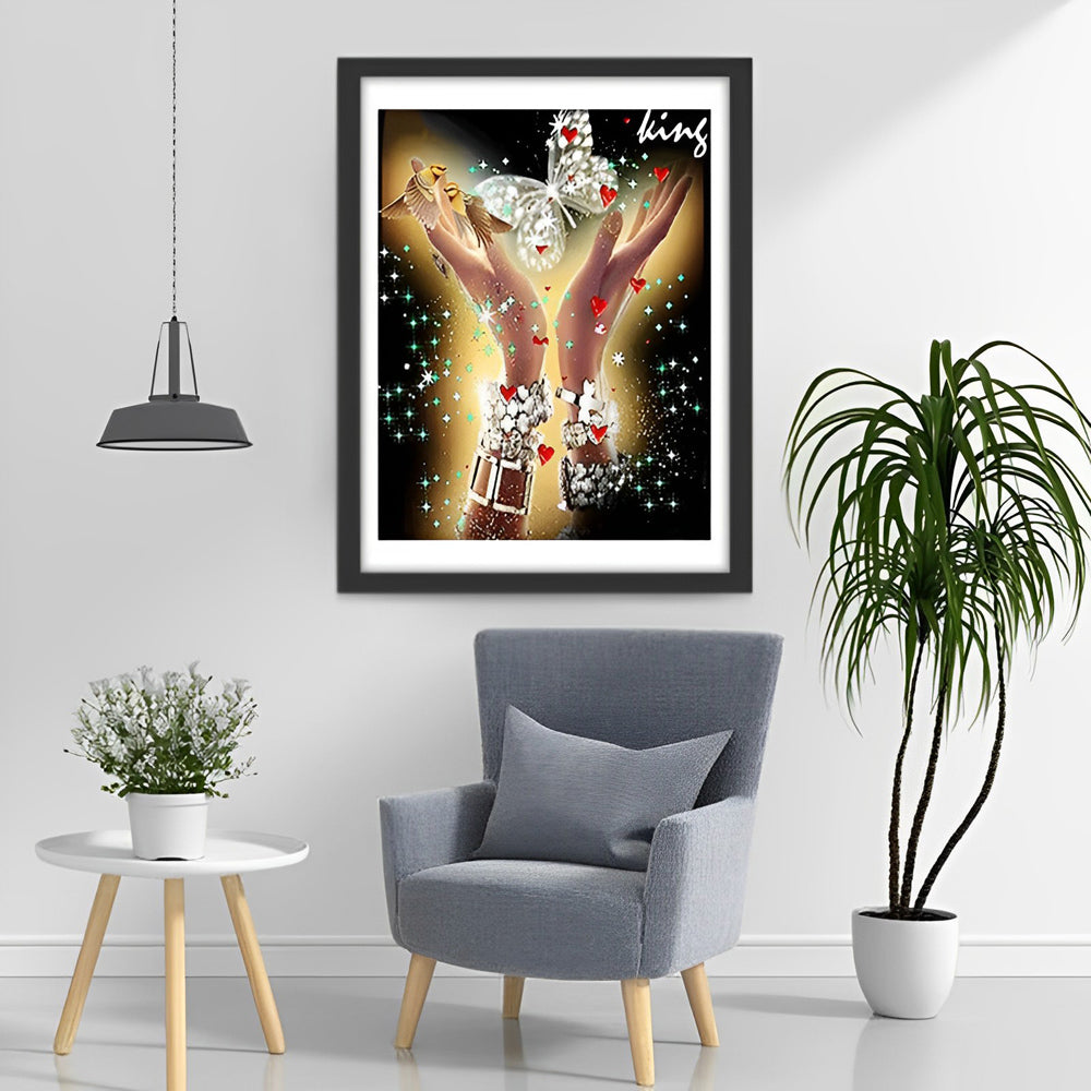 Juwelen, Hartjes en Vlinders Diamond Painting