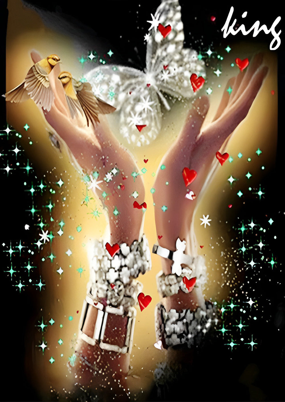 Juwelen, Hartjes en Vlinders Diamond Painting