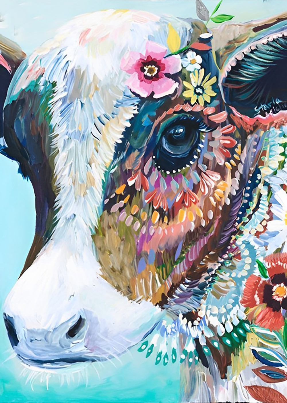 Kalf met Sieraden en Bloemen Diamond Painting