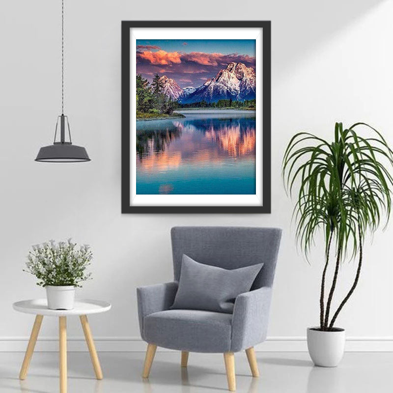 Kalm Bergmeertaferel Diamond Painting