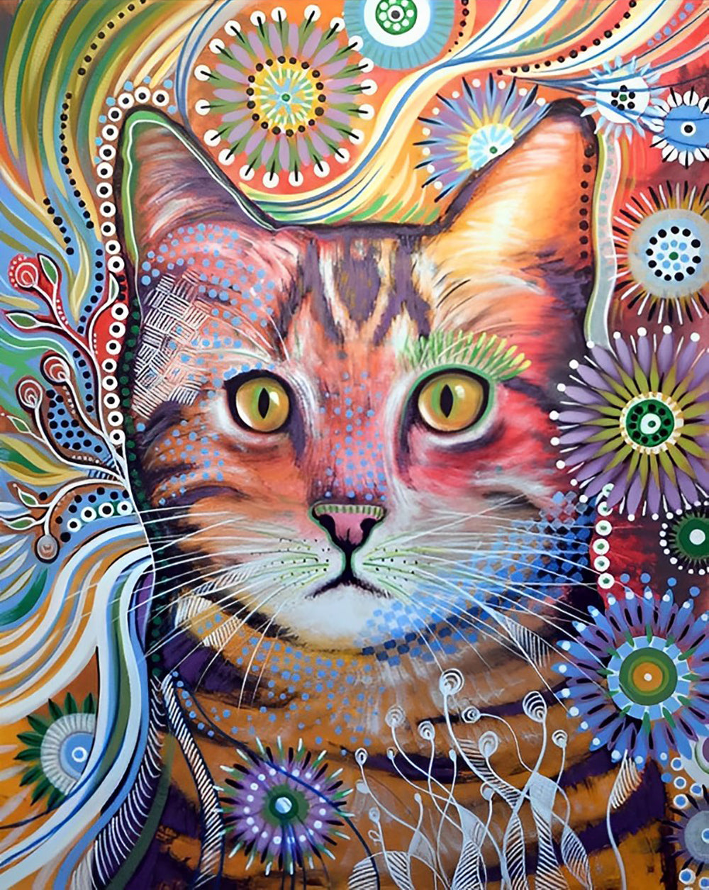 Kat en Breipatroon Diamond Painting