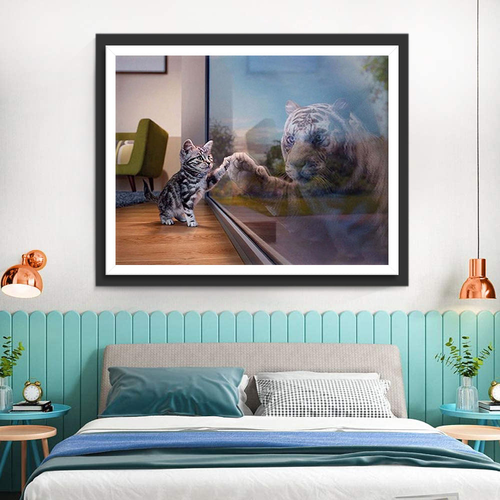 Kat en Tijger Diamond Painting