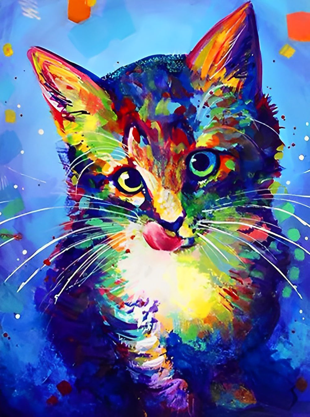 kat Likt zijn Bek Diamond Painting