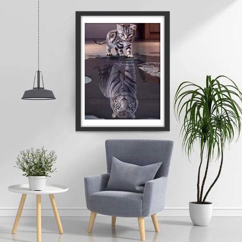 Katje en Een Tijger Diamond Painting