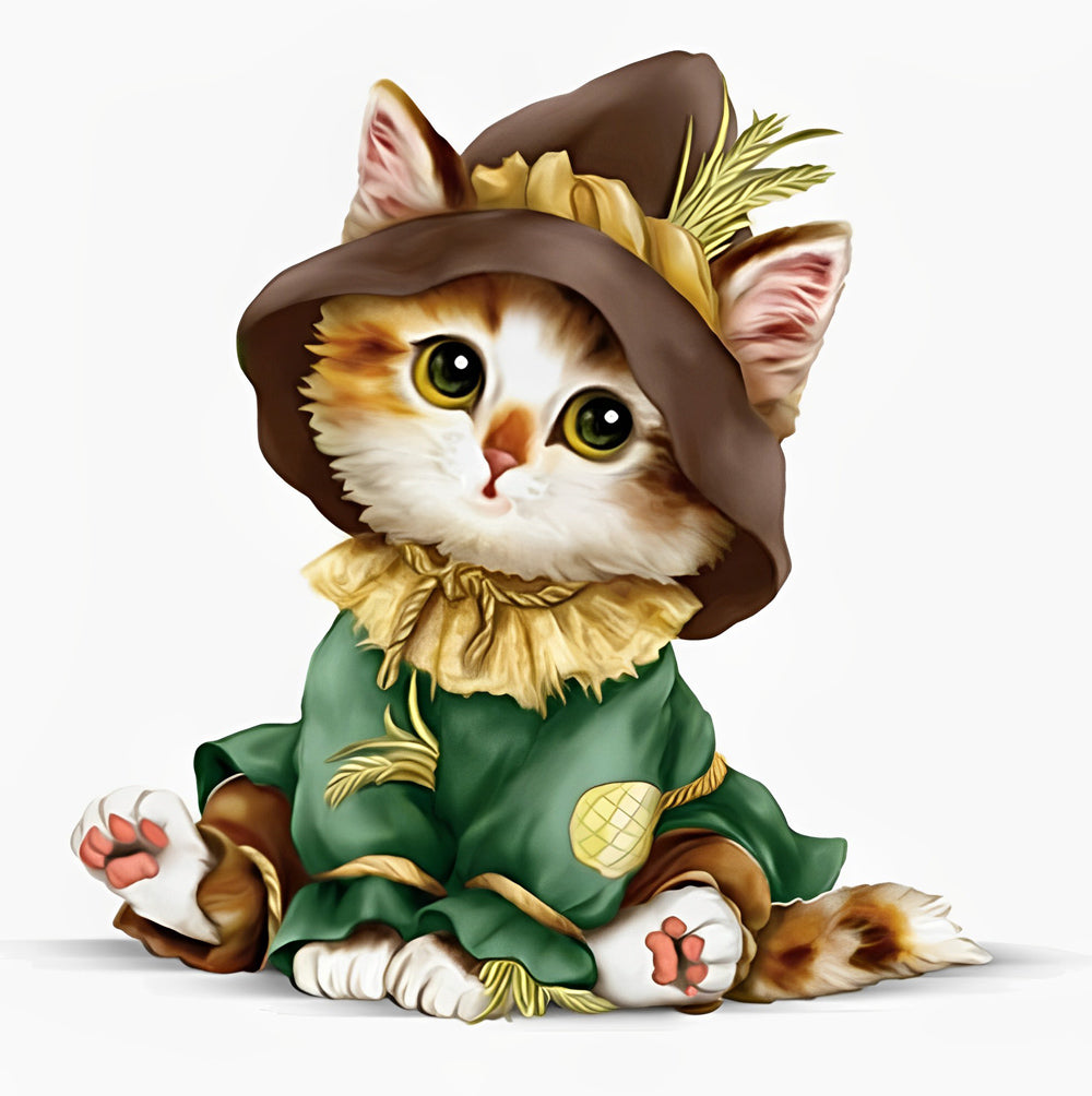 Katten in Boerenkleren Diamond Painting