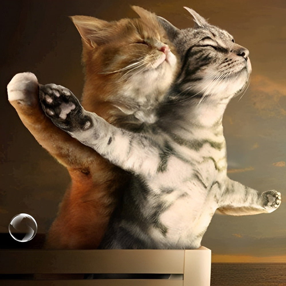 Katten-Titanic Diamond Painting