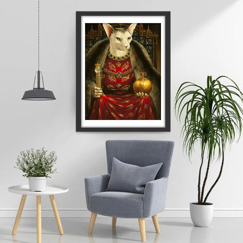 Kattenkoningin Diamond Painting