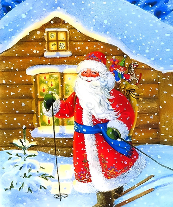 Kerstskiën met Sinterklaas Diamond Painting