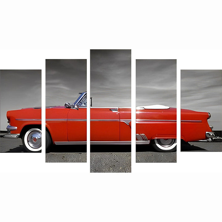 Klassiek en Retro Autoscène 5 Platen Diamond Painting