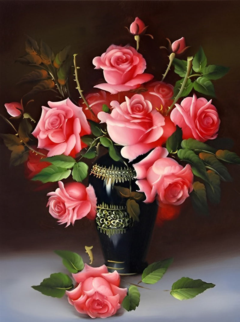 Klassiek Rozenstilleven Diamond Painting