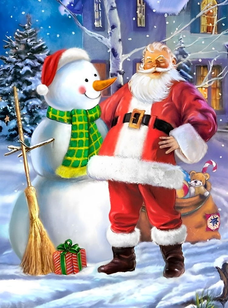 Klassieke Kerstbeelden Diamond Painting