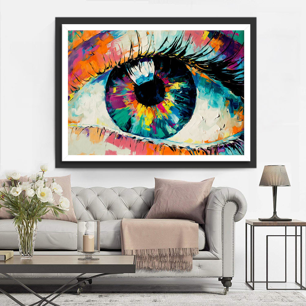 Kleurrijk en Artistiek Oog Diamond Painting