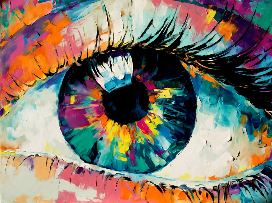 Kleurrijk en Artistiek Oog Diamond Painting