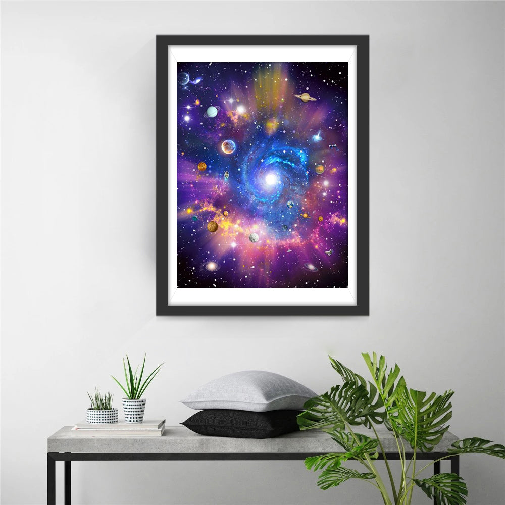 Kleurrijk Kosmisch Feest van het Spiraalstelsel Diamond Painting