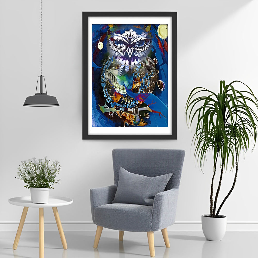 Kleurrijke en Ingewikkelde Uil Diamond Painting