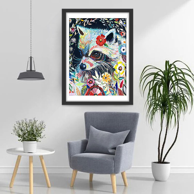 Kleurrijke Gebreide Vos Diamond Painting