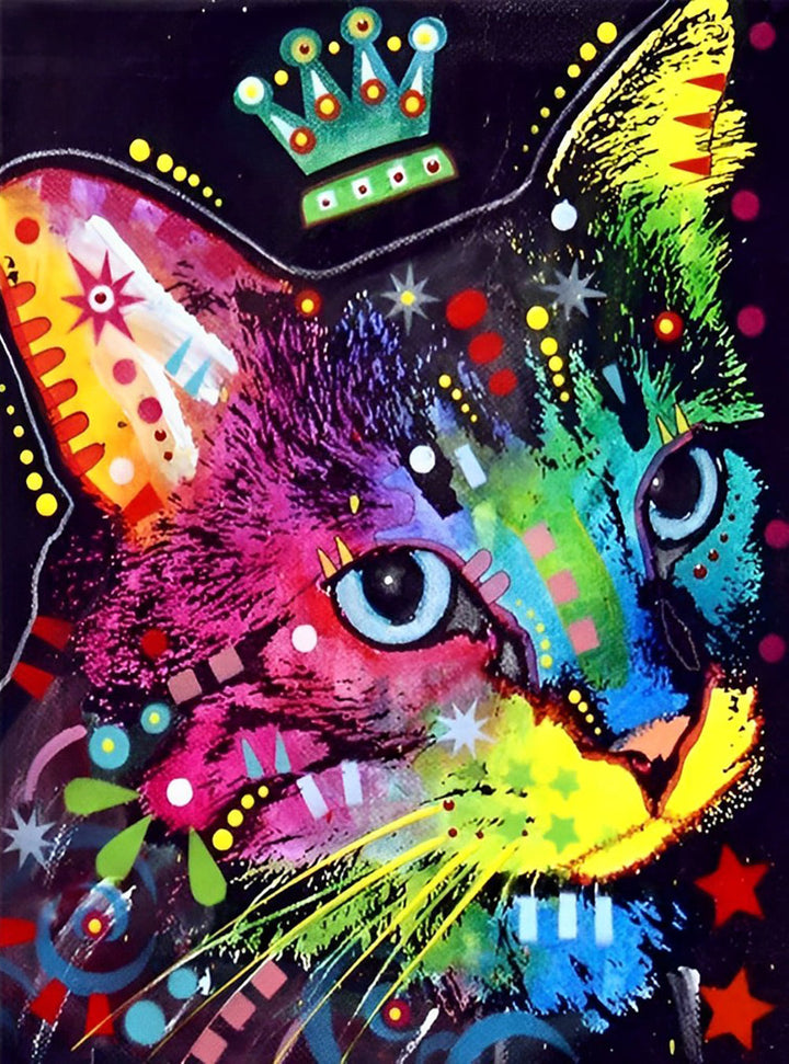 Kleurrijke Kat Pop Art Diamond Painting