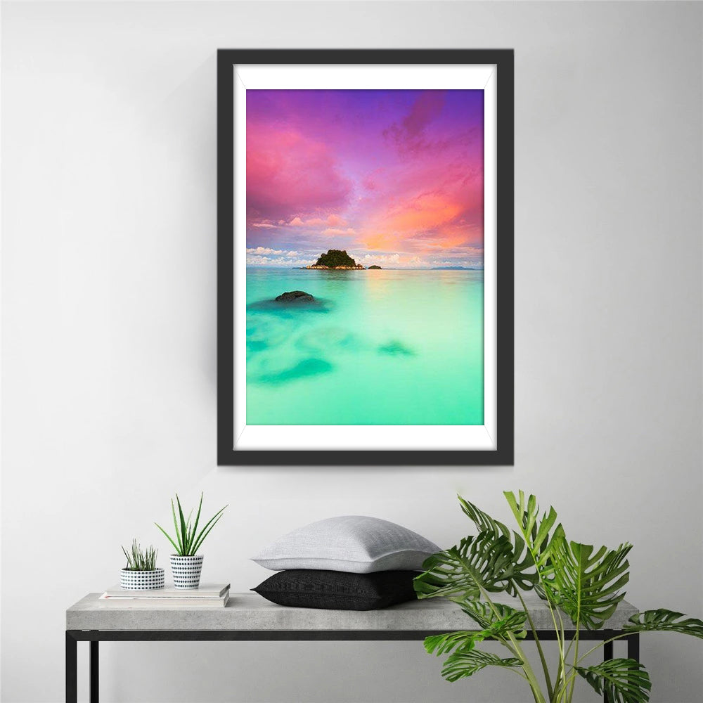 Kleurrijke Lucht boven Turquoise Zee Diamond Painting