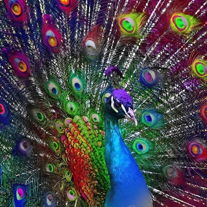 Kleurrijke Pauw Diamond Painting