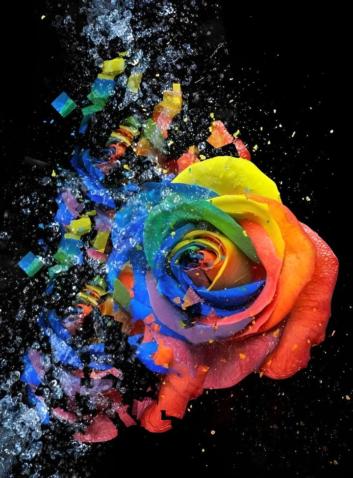 Kleurrijke Roos Diamond Painting