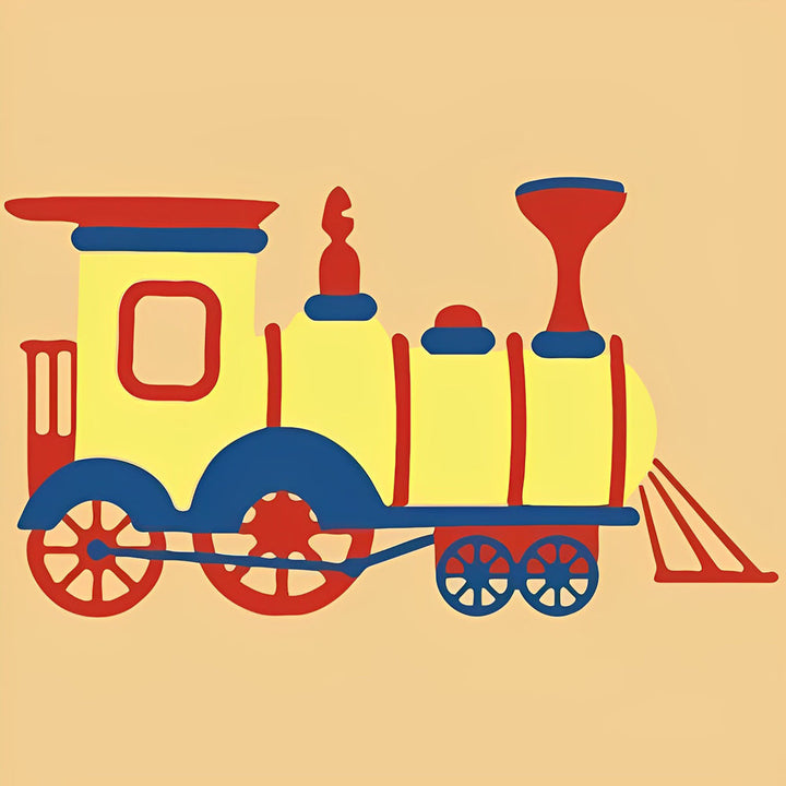 Kleurrijke Stoomtrein Diamond Painting