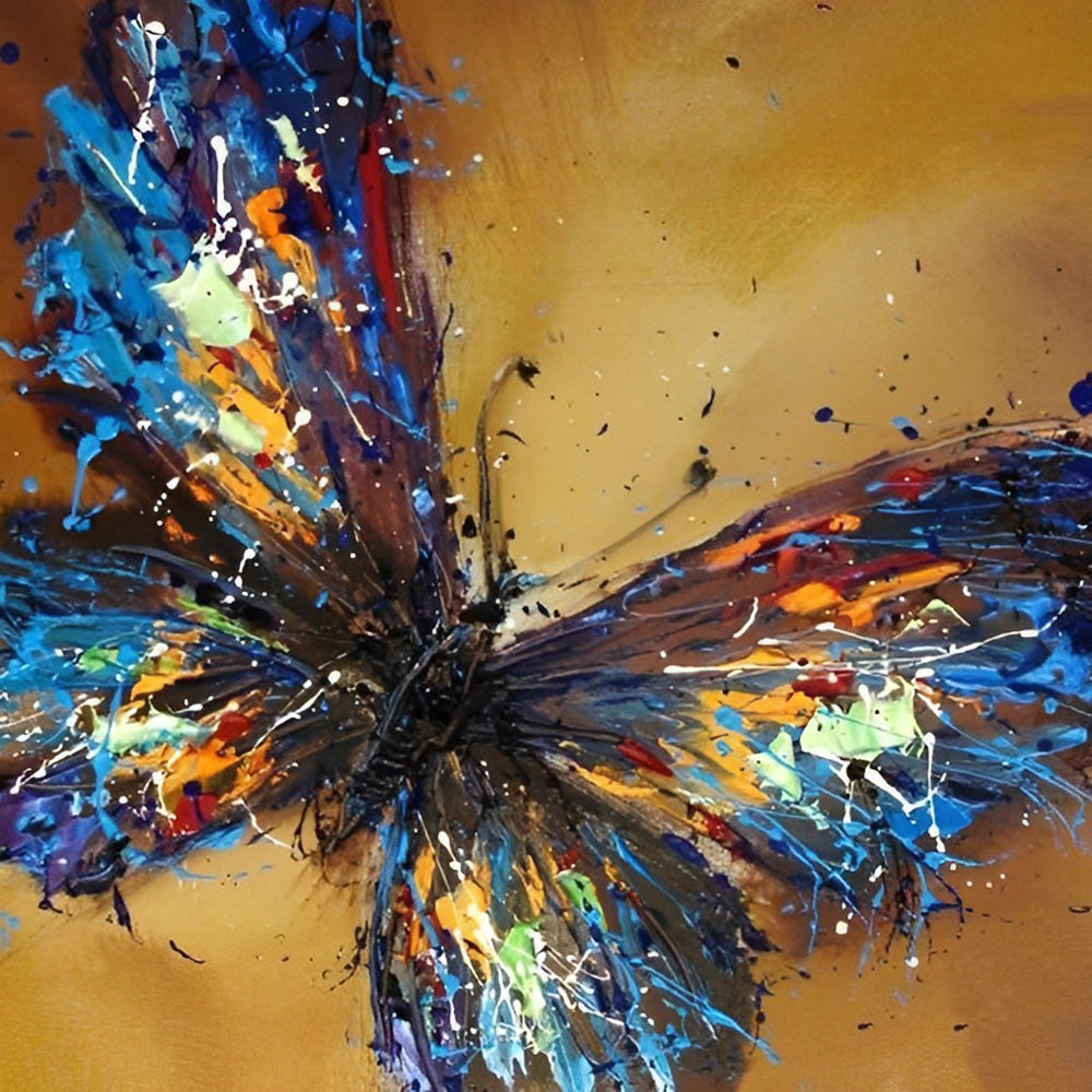 Kleurrijke Vlinder in Graffitistijl Diamond Painting