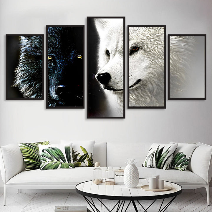 Koele, Mystieke Wolvenblikken 5 Platen Diamond Painting