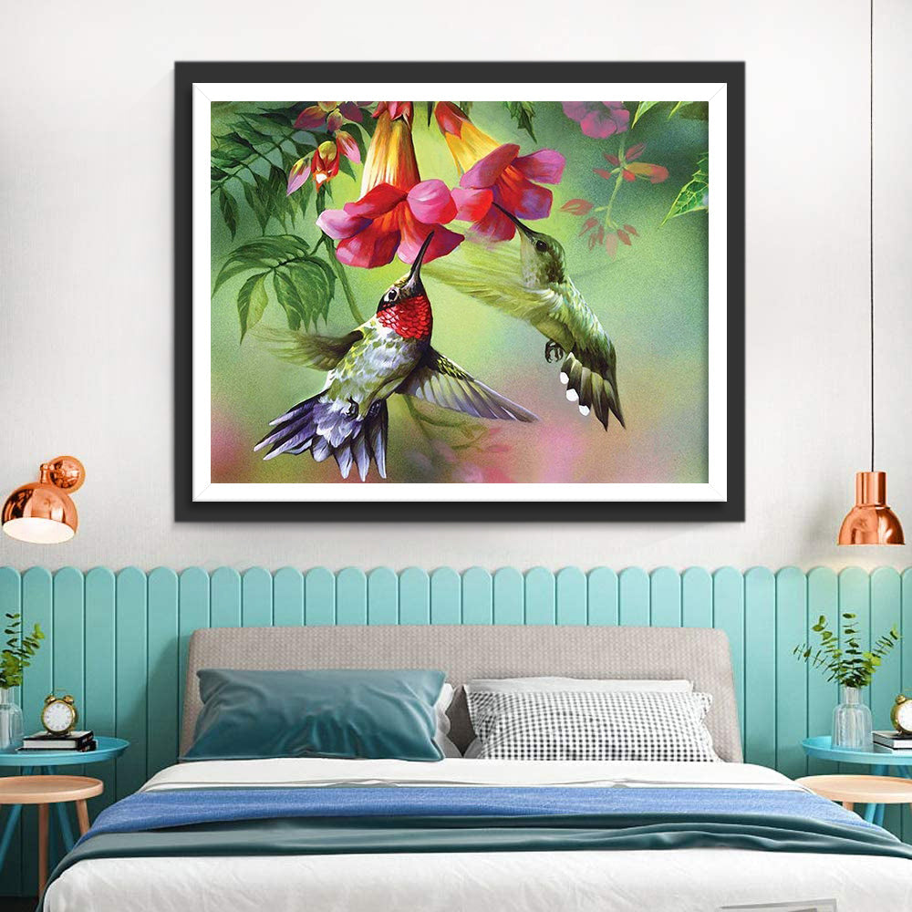 Kolibries in de Zomer Diamond Painting