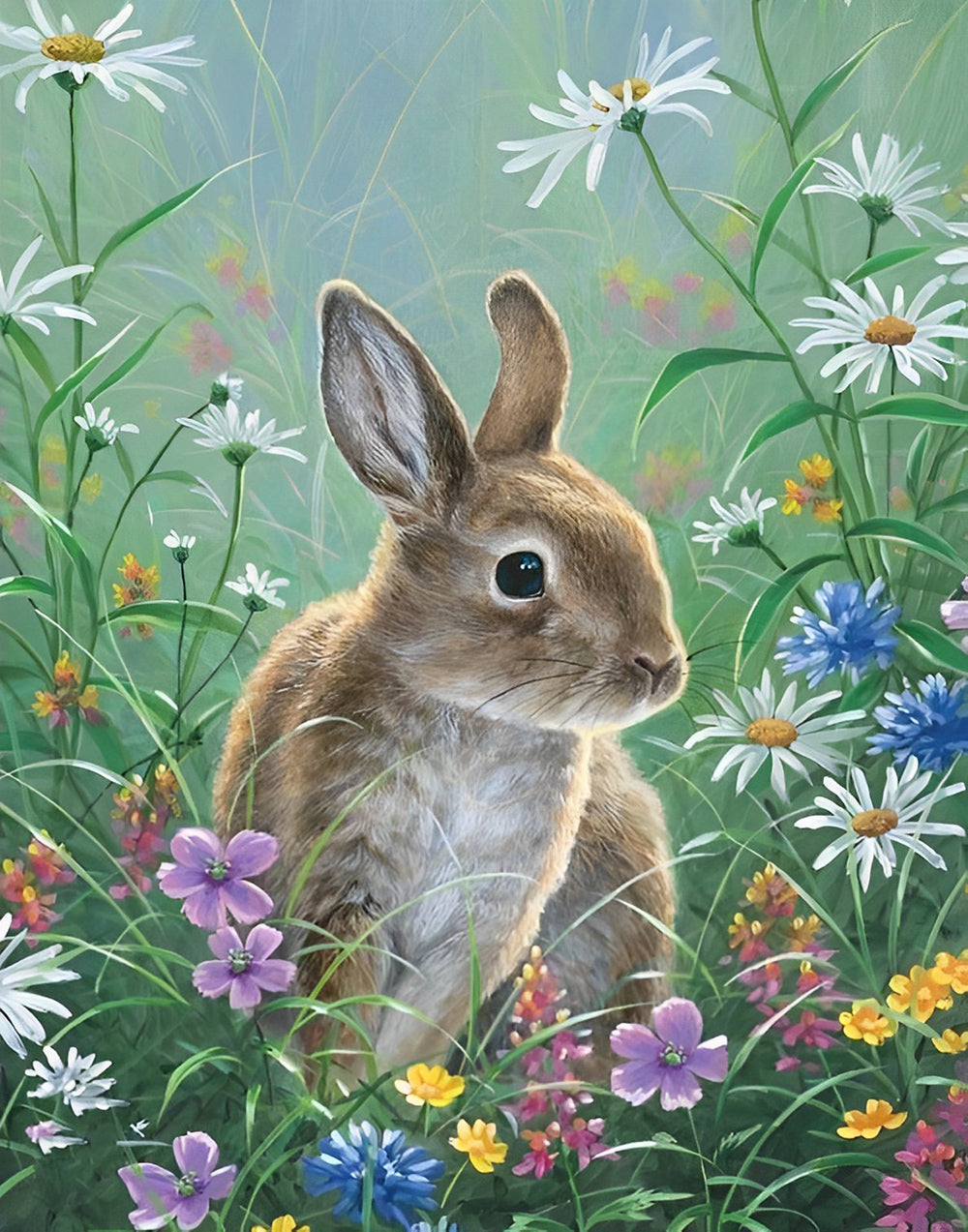 Konijn in de Rimboe Diamond Painting