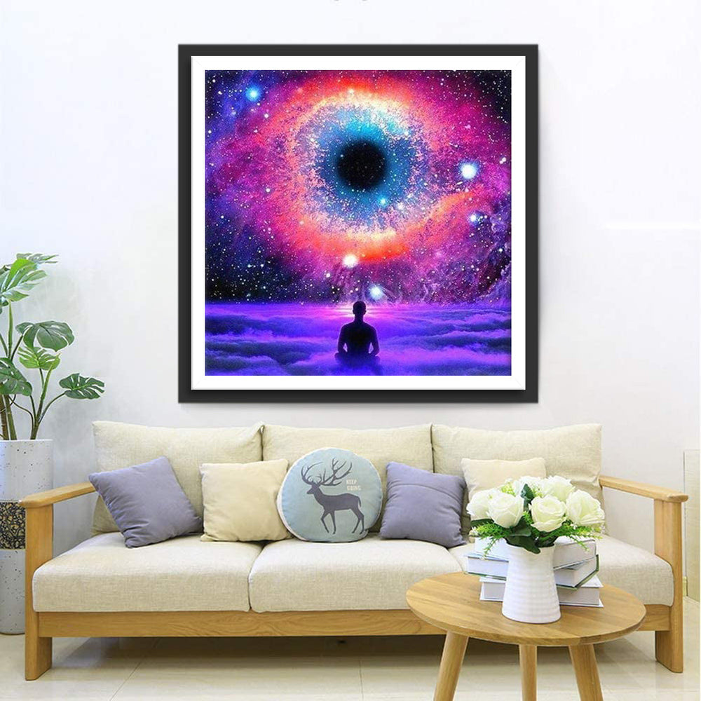 Kosmisch Mysterie en Menselijke Contemplatie Diamond Painting