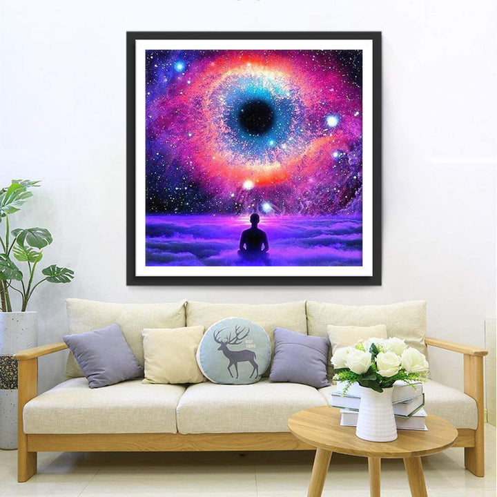Kosmisch Mysterie en Menselijke Contemplatie Diamond Painting