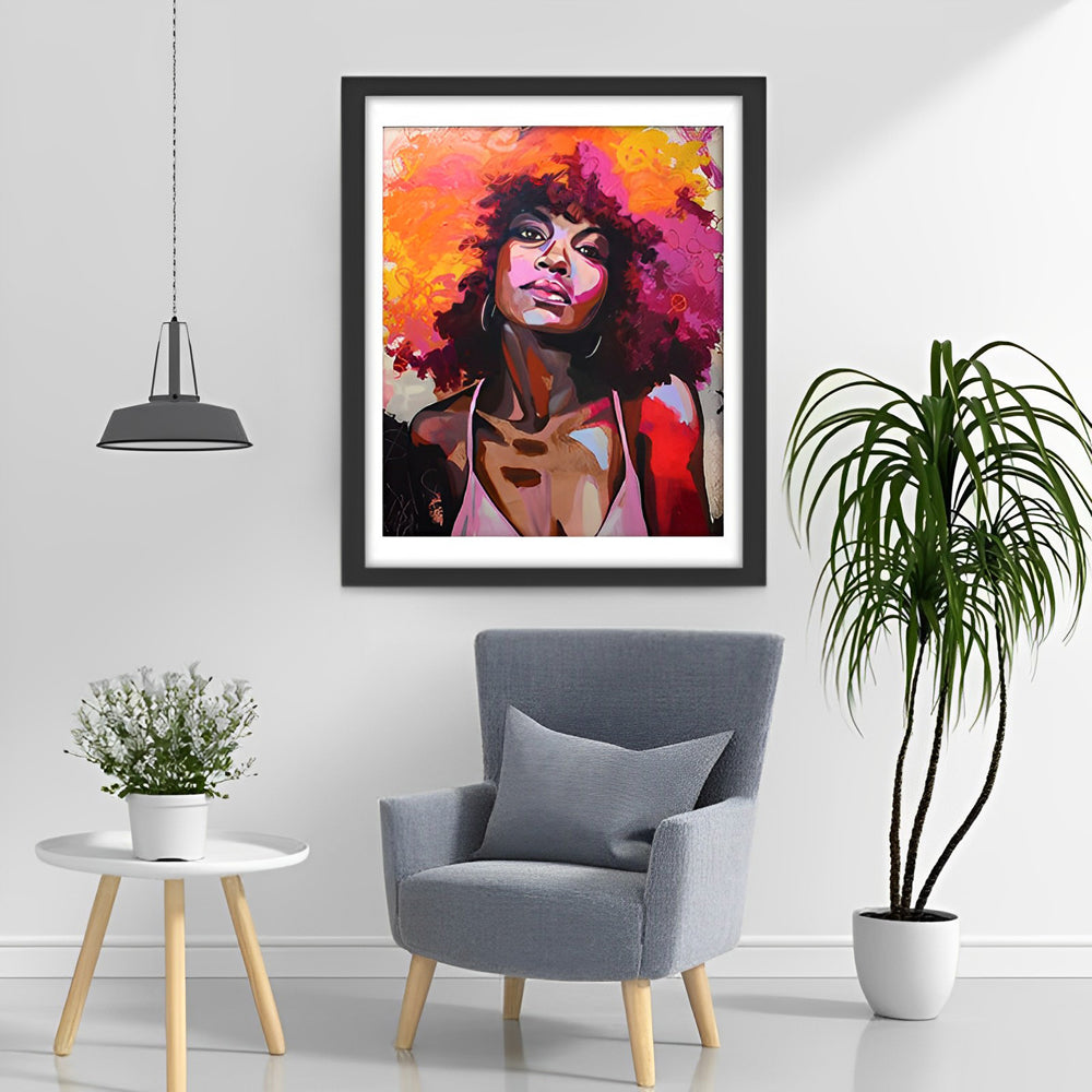 Krachtige Kleurenweergave van Vrouw Diamond Painting