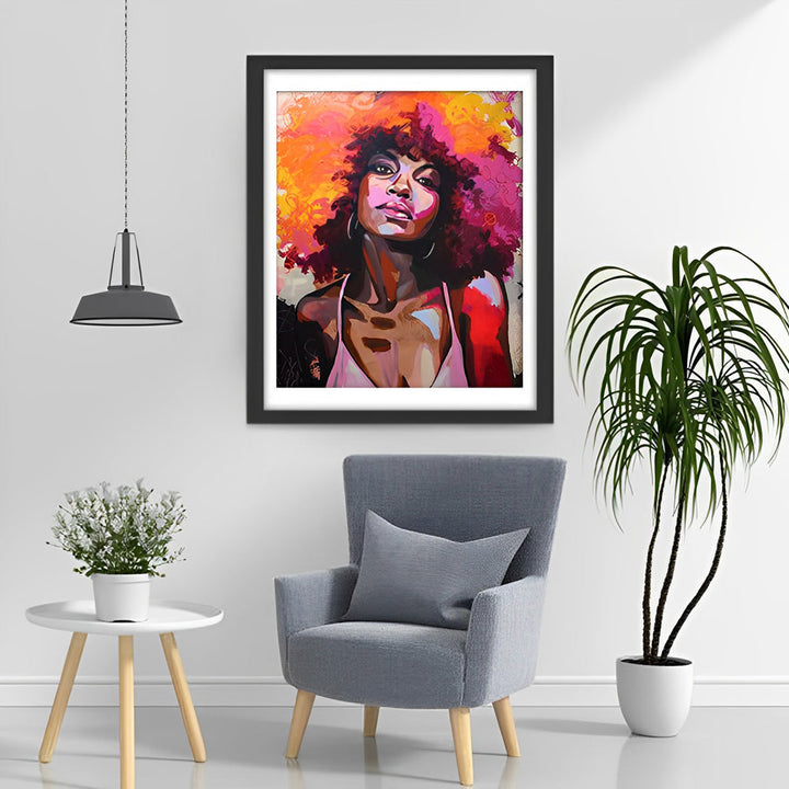 Krachtige Kleurenweergave van Vrouw Diamond Painting