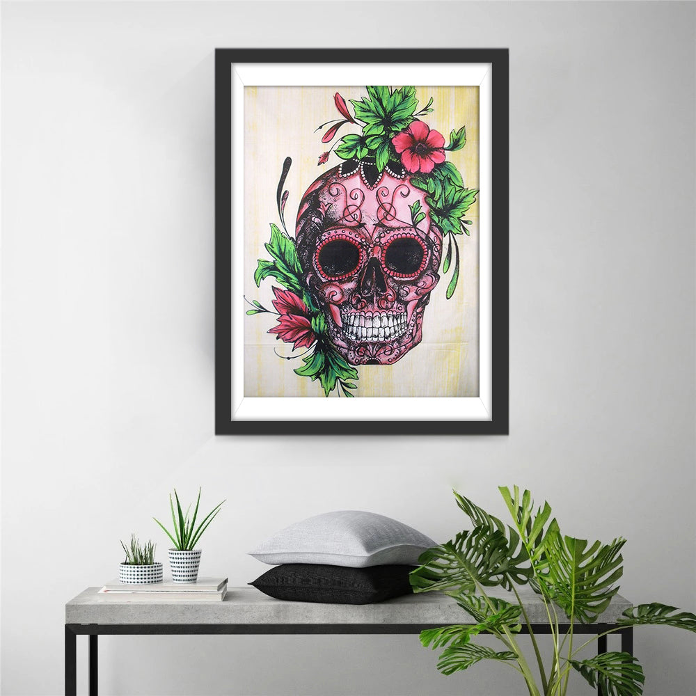 Kunstige Doodshoofd-illustratie Diamond Painting