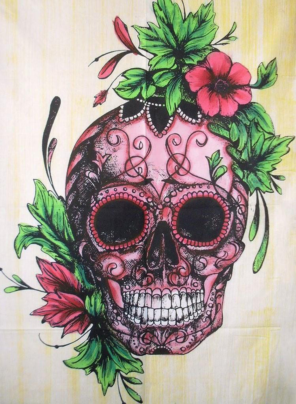 Kunstige Doodshoofd-illustratie Diamond Painting