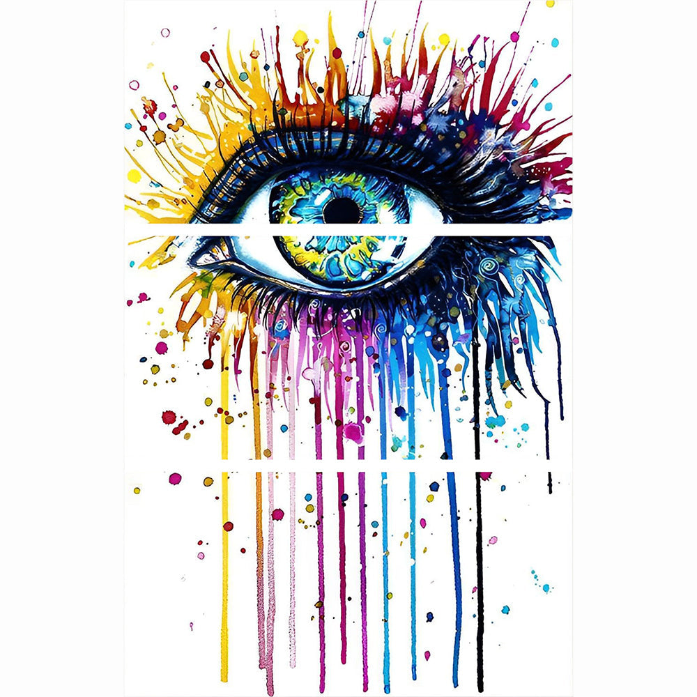 Kunstzinnige Expressie door Oogvorm 3 Platen Diamond Painting