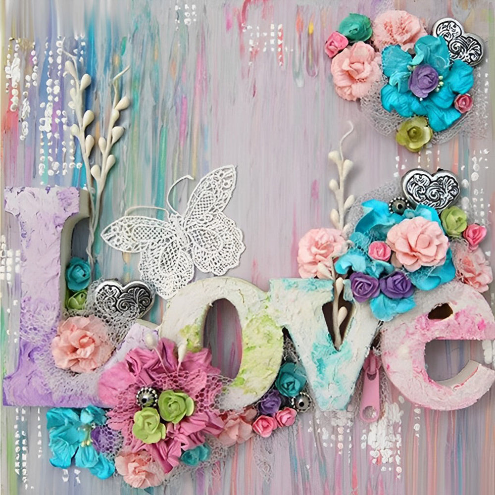Kunstzinnige Uiting van Liefde met Bloemen Diamond Painting