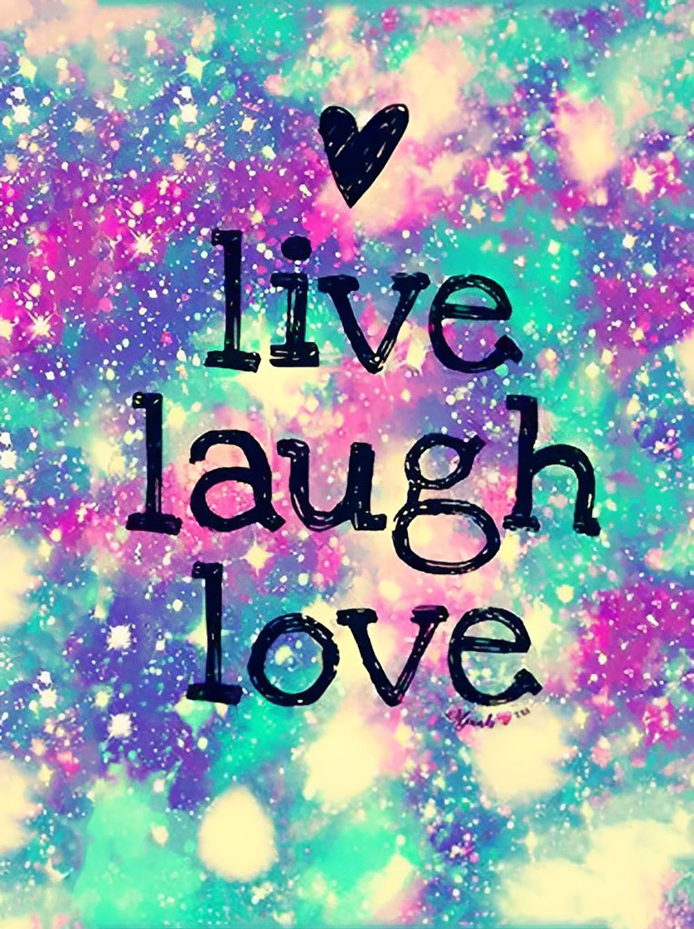 Leef, Lach en Koester de Liefde Diamond Painting