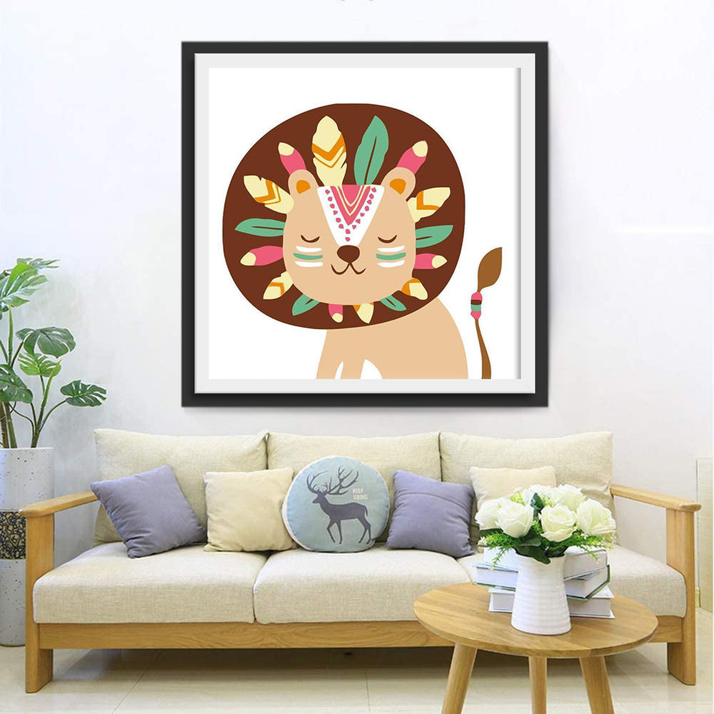 Leeuwtje met Verentooi Diamond Painting