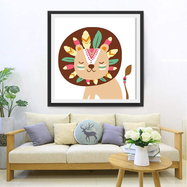 Leeuwtje met Verentooi Diamond Painting