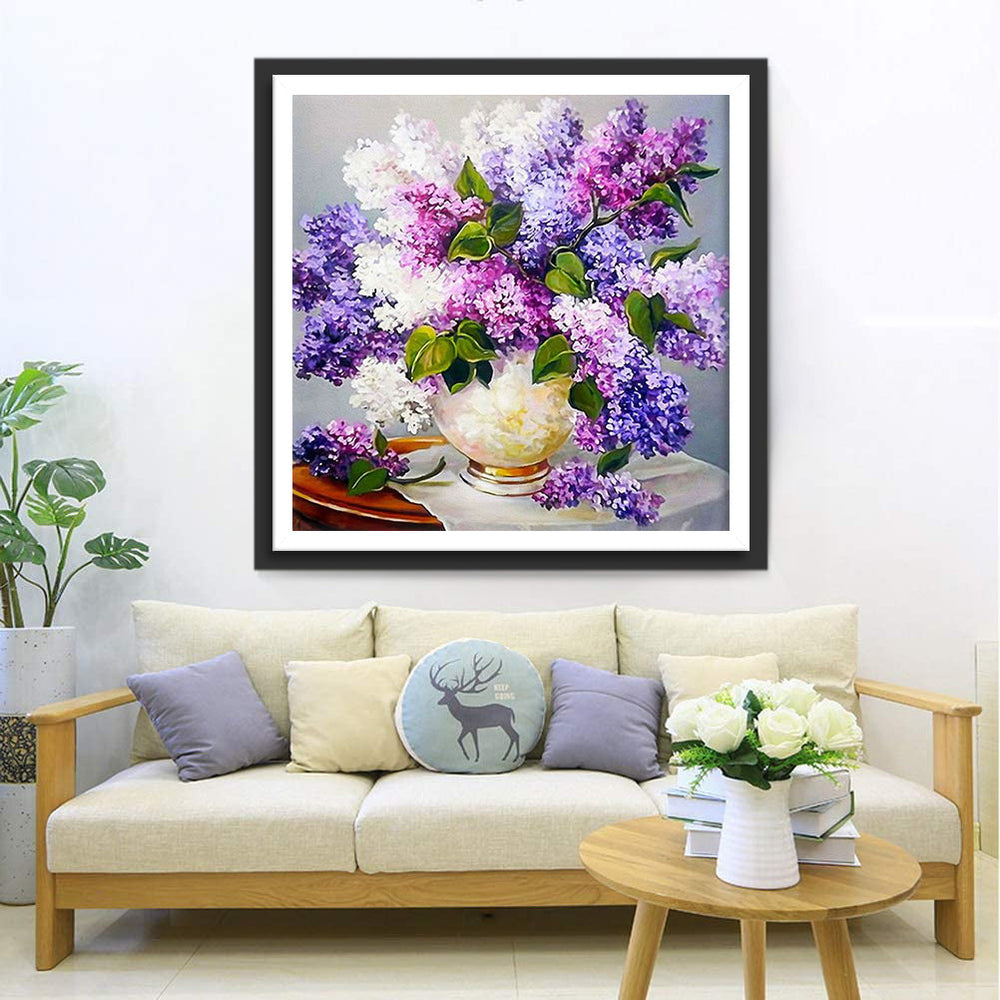 Lelietjes-van-dalen in Vaas Diamond Painting
