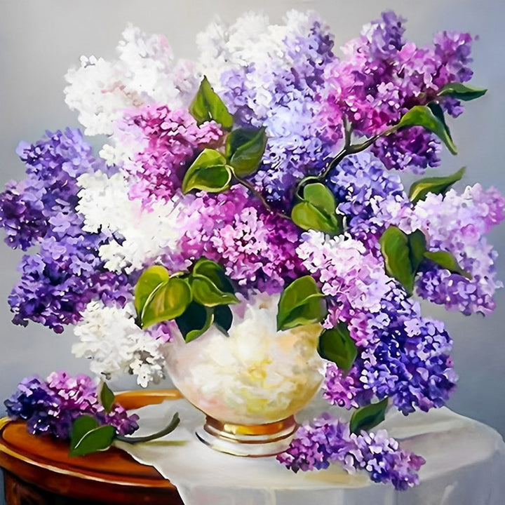 Lelietjes-van-dalen in Vaas Diamond Painting