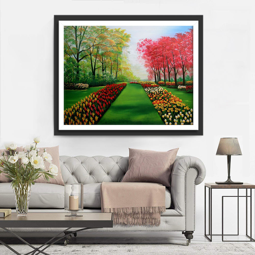 Lentetuin Diamond Painting