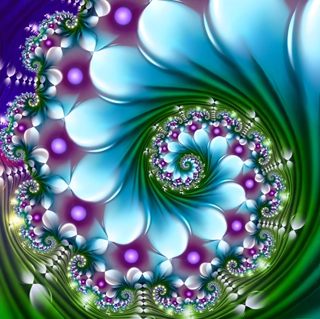 Levendig Schitterend Spiraalachtig Abstract Beeld Diamond Painting