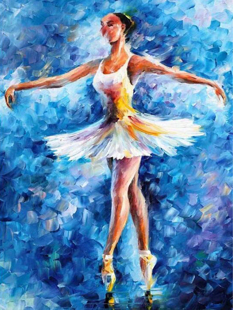 Levendige Energieke Balletdanseres Diamond Painting