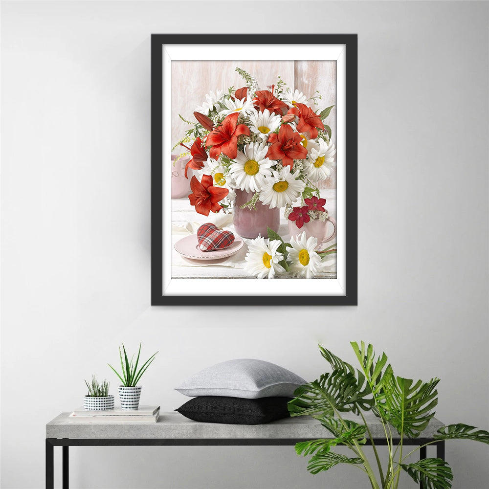 Levendige Kleuren en Bloemen in Harmonie Diamond Painting