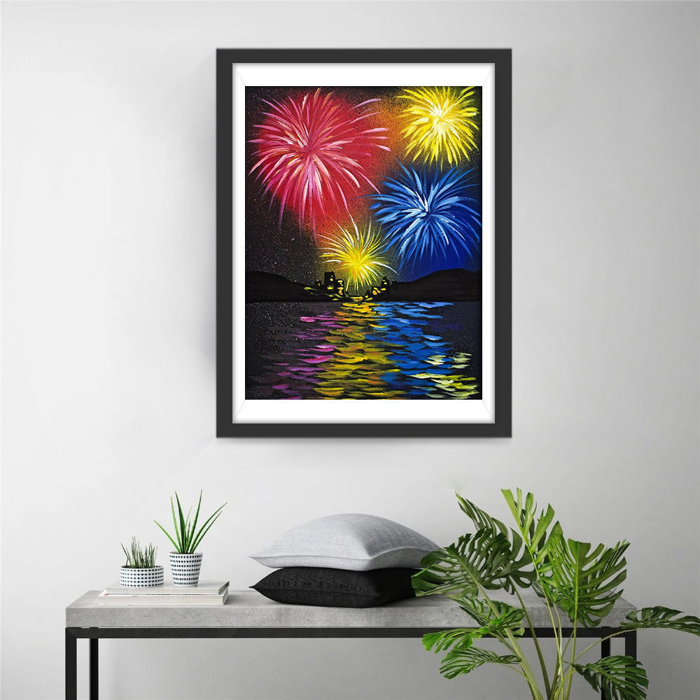 Lichtexplosies boven Water Diamond Painting
